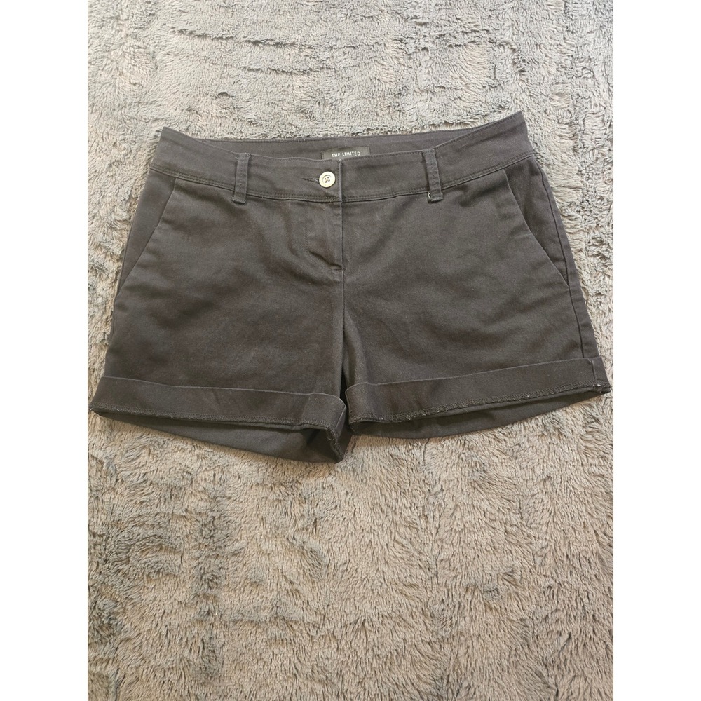 The Limited Womens Black Chino Shorts‎ Cuffed Hem Size 4 Casual Summer Classic